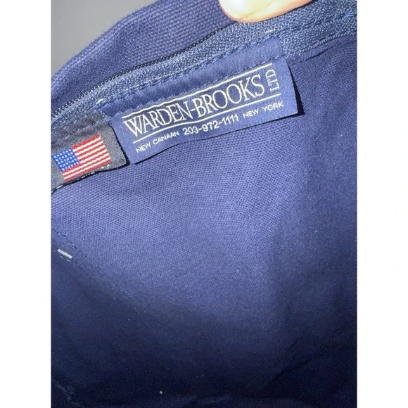 NOTRE DAME Warden Brooks Canvas Banker Duffle Bag Navy Made in USA NWT P - Picture 4 of 5